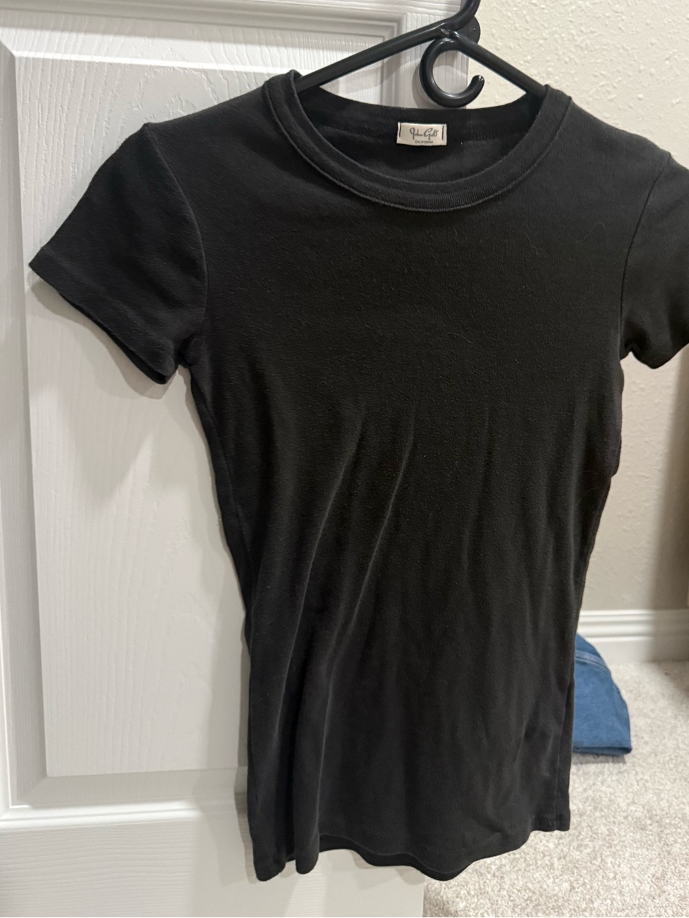 Brandy Melville Black Fitted Crewneck Tee